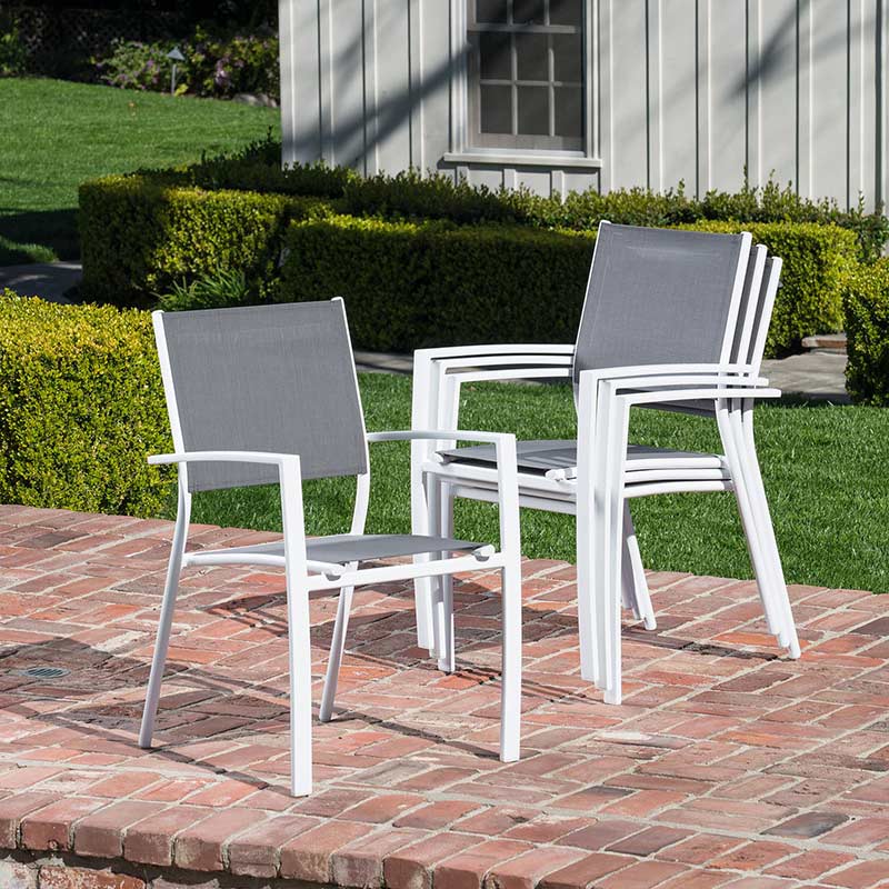 Mod Furniture Harper 10 Aluminum Chairs and 1 Extension Table Dining Set