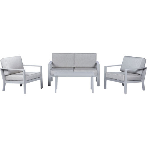 Mod Furniture Kinsley 2 Side Chairs, Loveseat and Slat Top Coffee Table Set