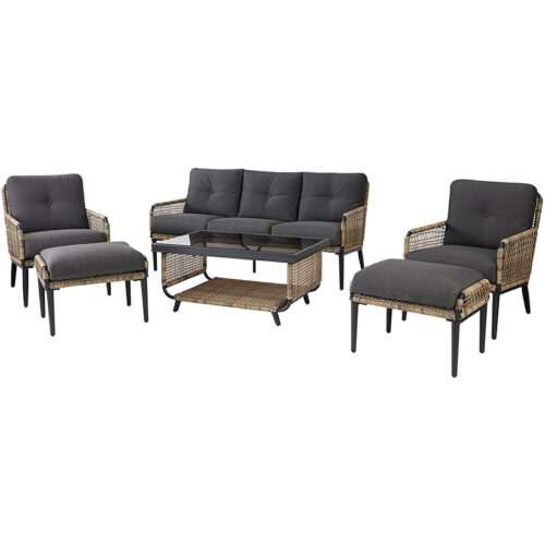 Mod Furniture Pasadena 2 Chairs, 2 Ottomans, Sofa and Coffee Table Chat Set