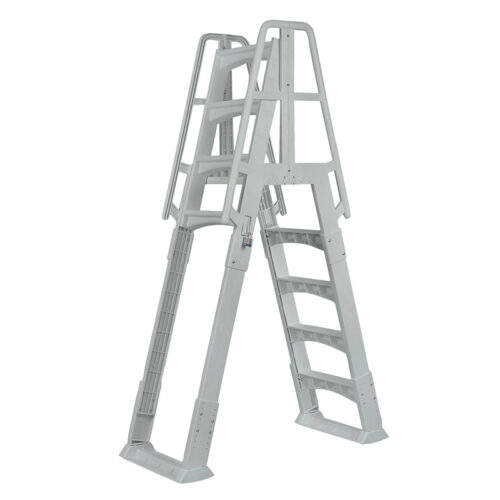 Gray Premium A-Frame Above Ground Pool Ladder