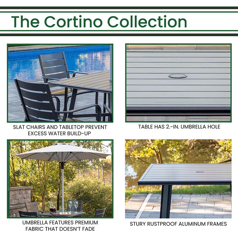 Hanover Cortino 3 Piece Bistro Set