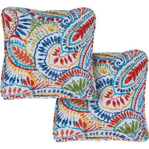 Hanover Paisely Pattern Printed Multi-Colored Toss Pillow Set