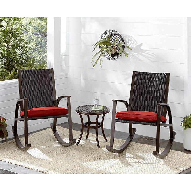 Hanover Traditions 3 Piece Rocking Chair Set - Red
