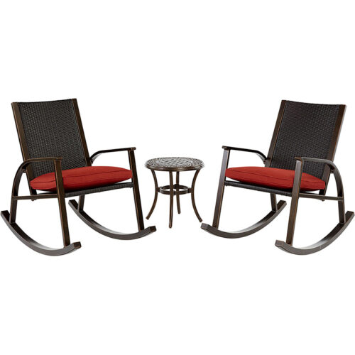 Hanover Traditions 3 Piece Rocking Chair Set - Red