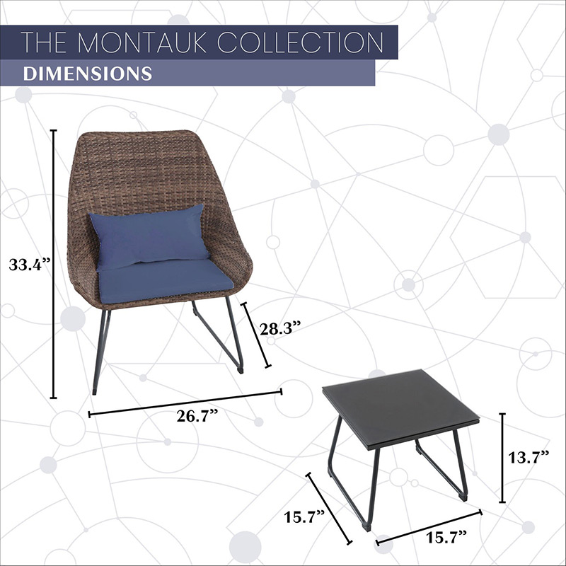 Mod Furniture Montauk 3 Piece Chat Set
