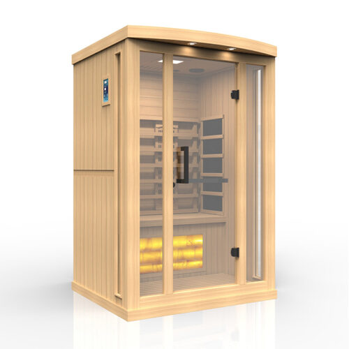 Golden Designs Reserve Edition Full Spectrum PureTech Near Zero EMF FAR Infrared Sauna for 2 Person