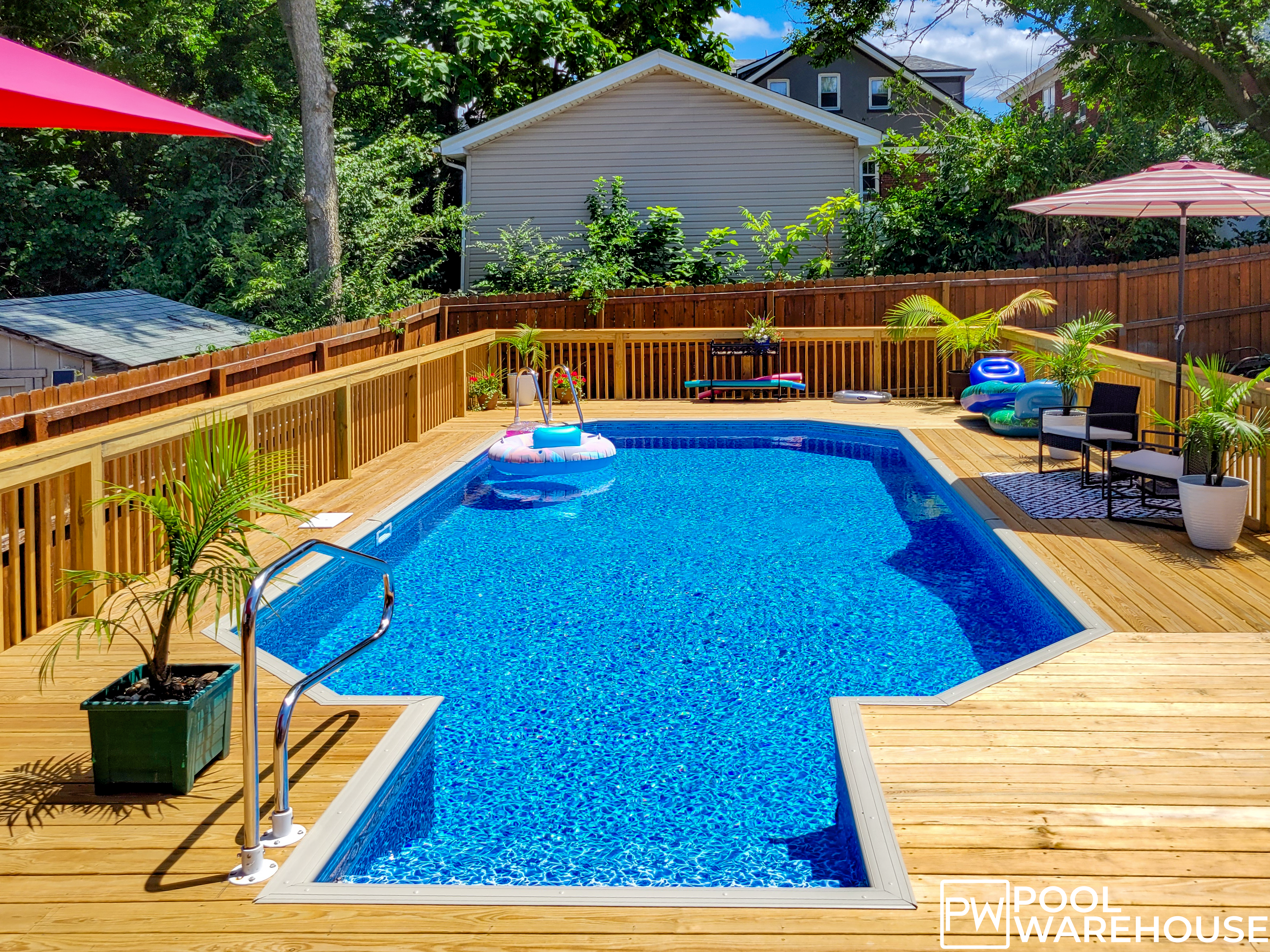 Semi in the ground pool kit