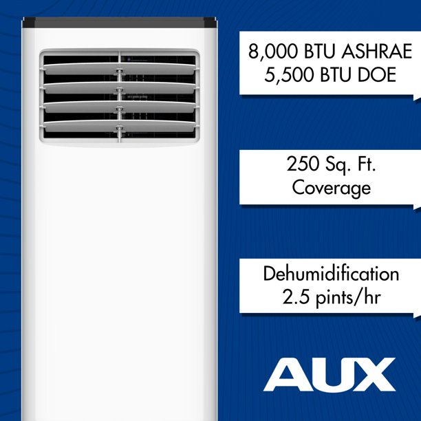 AuxAC MF-08KC2 8,000 BTU Portable R32 Air Conditioner