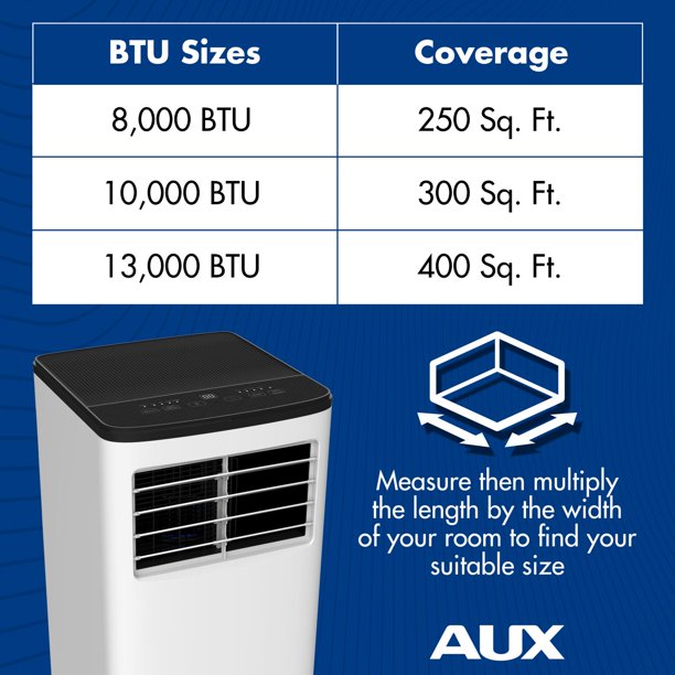 AuxAC MF-08KC2 8,000 BTU Portable R32 Air Conditioner