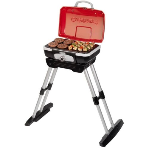 Cuisinart Red Petit Gourmet Gas Grill with Versa Stand 1