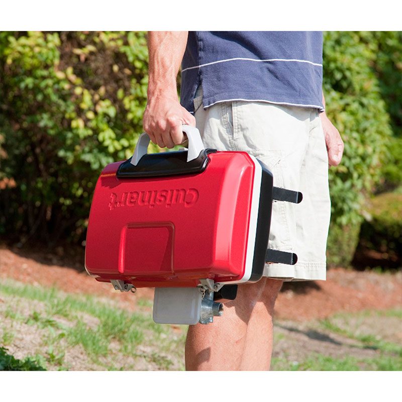 Cuisinart Red Petit Gourmet Tabletop Portable Gas Grill