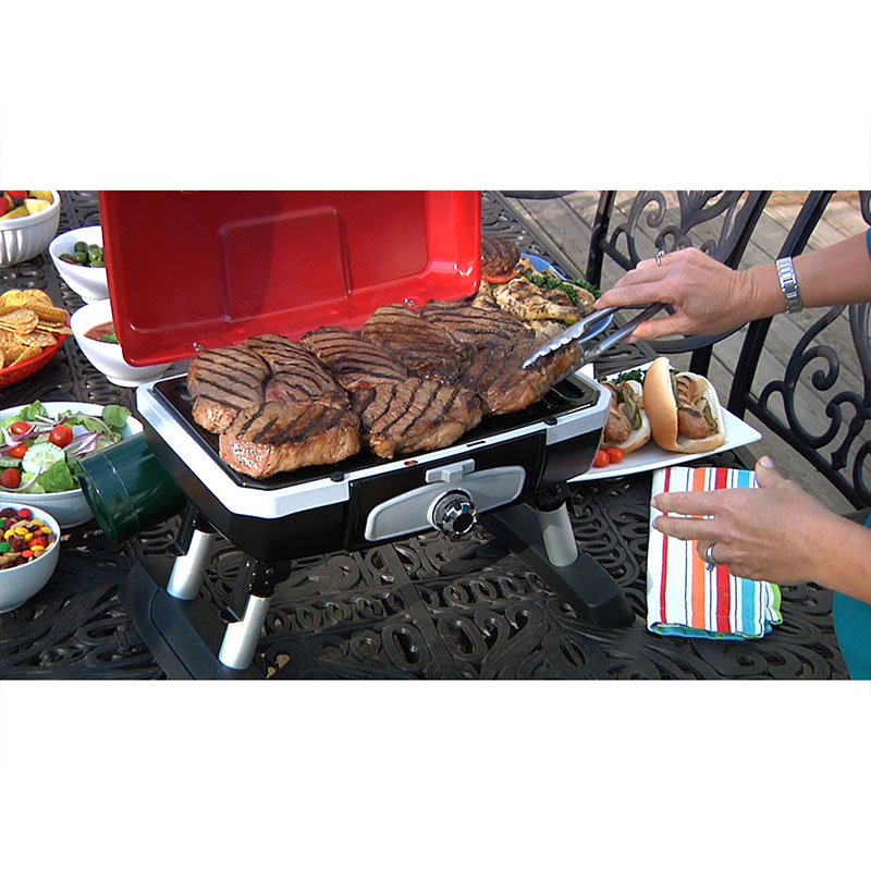 Cuisinart Red Petit Gourmet Tabletop Portable Gas Grill