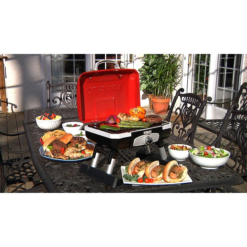 Cuisinart Red Petit Gourmet Tabletop Portable Gas Grill