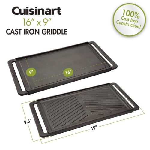 Cuisinart Reversible Cast Iron Griddle Plate 1