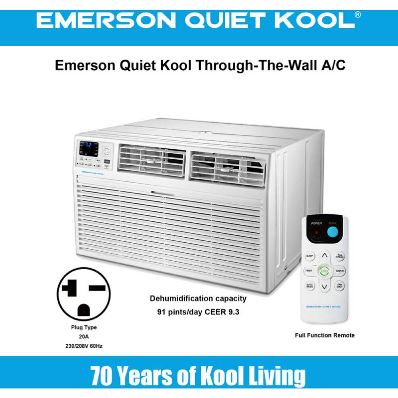 Emerson Quiet Kool EATE14RSD2T 14,000 BTU Heat/Cool Wifi Through the Wall Air Conditioner 5