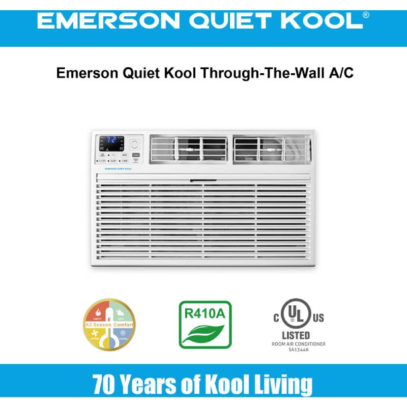 Emerson Quiet Kool EATE14RSD2T 14,000 BTU Heat/Cool Wifi Through the Wall Air Conditioner 2