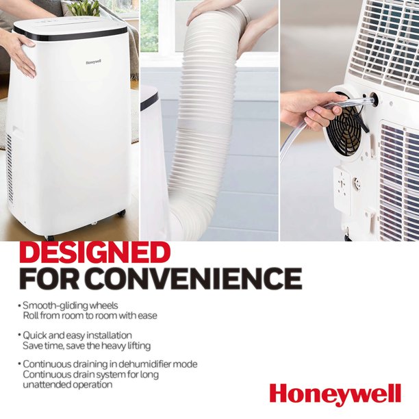 Honeywell HJ2CESWK8 12000 BTU Portable 3-in-1 Air Conditioner/Dehumidifier/Fan