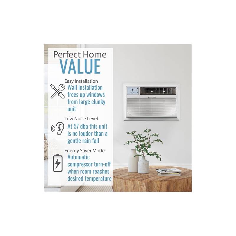 Keystone KSTAT08-1HC 8,000 BTU Through the Wall Heat Cool Air Conditioner 2