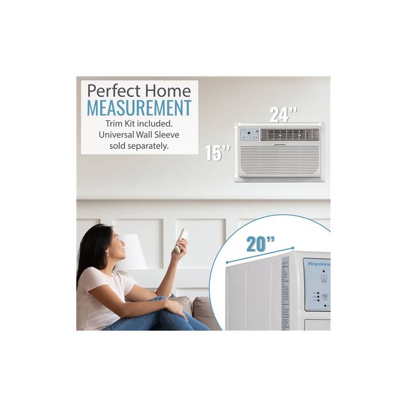 Keystone KSTAT08-1HC 8,000 BTU Through the Wall Heat Cool Air Conditioner 3