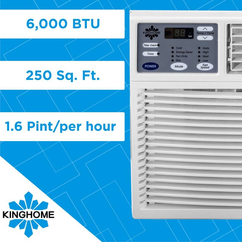 Kinghome KHW06BTE 6,000 BTU Window Air Conditioner
