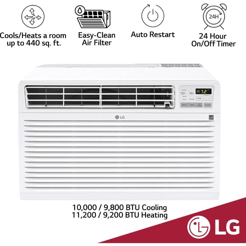 LG LT1037HNR 10,000 BTU Heat/Cool Thru-the-Wall Air Conditioner