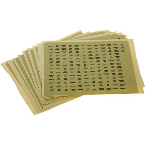 Pentair 520283 EasyTouch Outdoor Panel Label Set