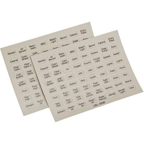 Pentair LBL3800 CP3800 Label Set