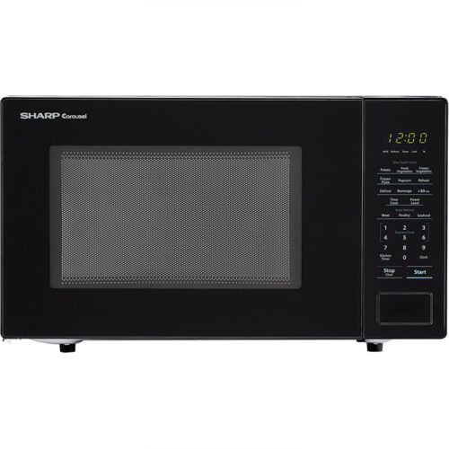 Sharp Black 1.1 Cubic Feet Countertop Microwave