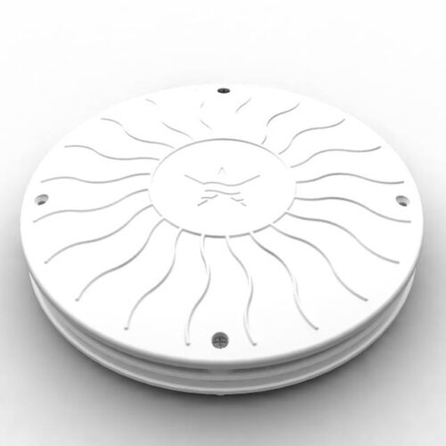 AquaStar 10LT101 10" White Round Debris Catcher Cover and Frame