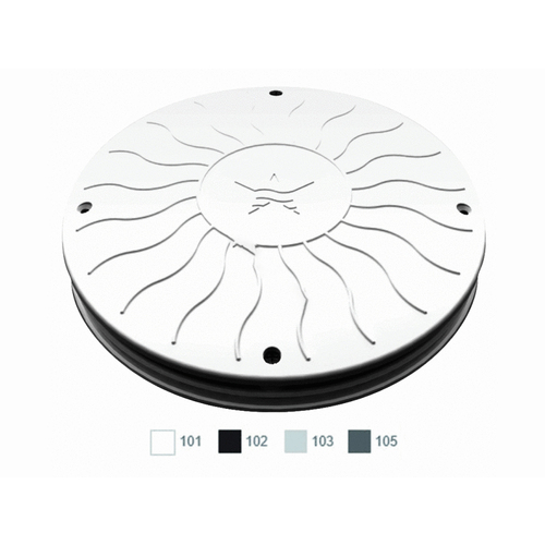 AquaStar 10LT103 10" Light Gray Round Debris Catcher Cover and Frame