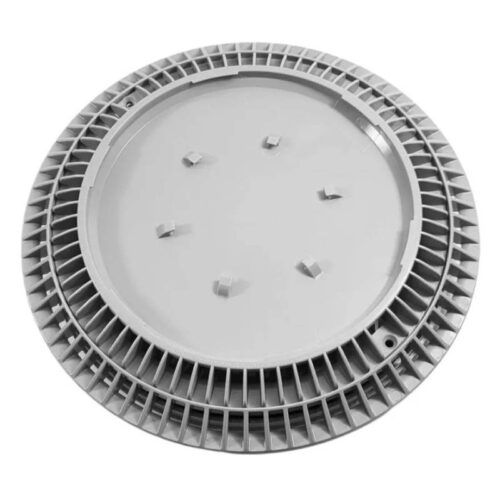 AquaStar CC10103 10" Light Gray AV Pebbletop Drain and Frame