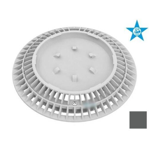 AquaStar CC8105 8" Dark Gray AV Pebbletop Drain and Frame