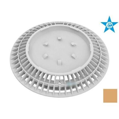 AquaStar CC8108 8" Tan AV Pebbletop Drain and Frame