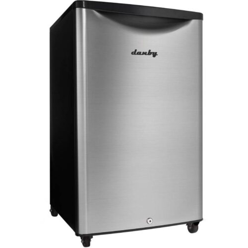 Danby DAR044A6BSLDBO 4.4 CuFt. Stainless Steel Contemporary Classic Outdoor Compact Refrigerator 1