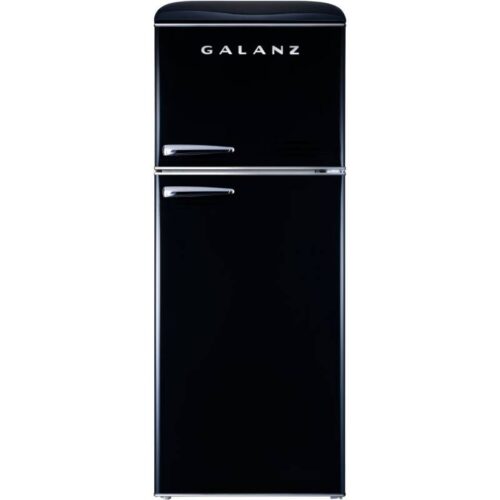 Galanz GLR10TBKEFR 10 CuFt. Retro Black Refrigerator with Top Mount Freezer 1