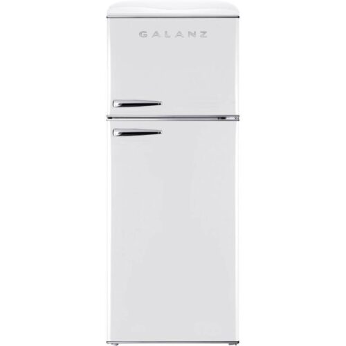 Galanz GLR10TWEEFR 10 CuFt. Retro White Refrigerator with Top Mount Freezer 1