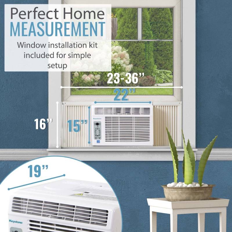 Keystone KSTAW12BE 12,000 BTU Digital Window Air Conditioner 8