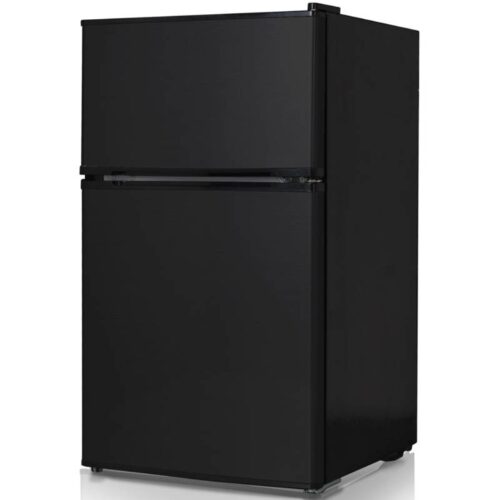 Keystone KSTRC312CB 3.1 CuFt. Black Compact Refrigerator with Top Mount Freezer 1
