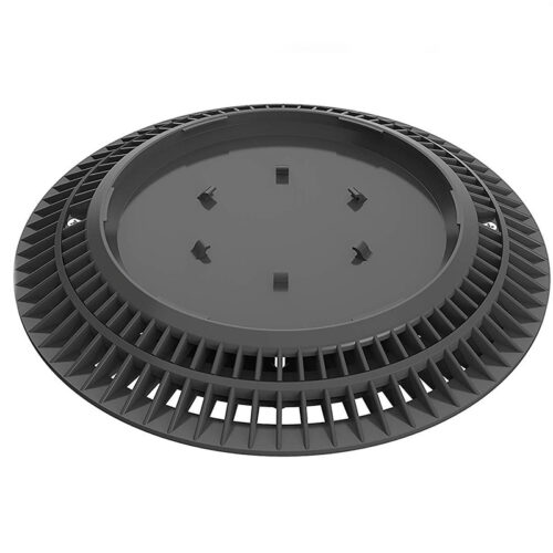 AquaStar CC10105 10" Dark Gray AV Pebbletop Drain and Frame