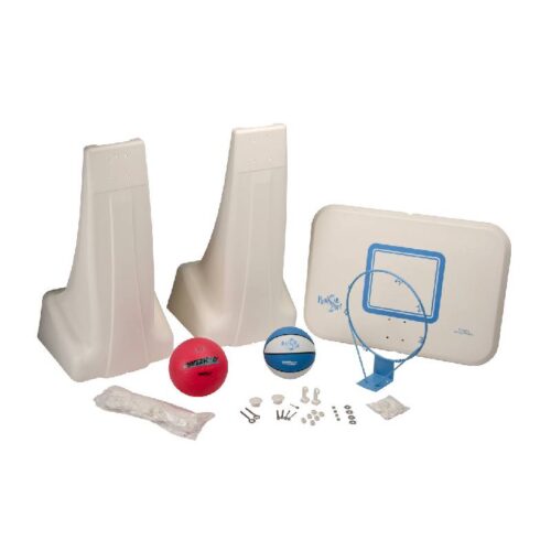 Dunn-Rite Pool Sport Stainless Basketball and Volleyball Combo Set