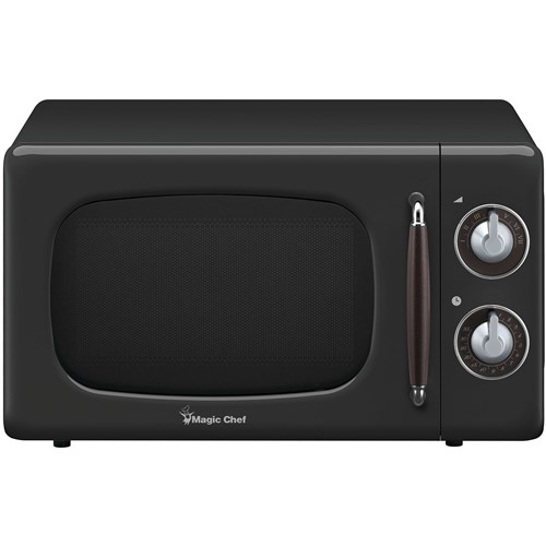 Magic Chef MCD770CB Black 0.7 CuFt. Retro Countertop Microwave 700 Watts