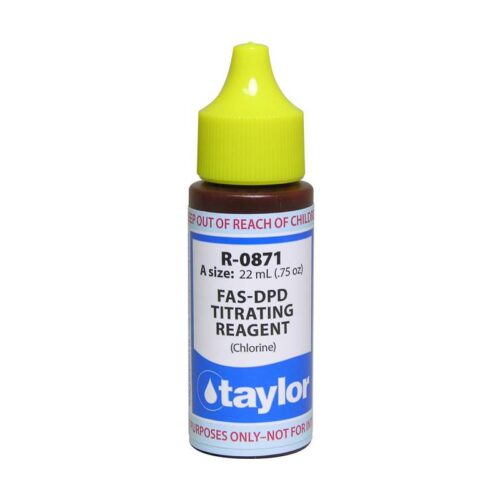 Taylor Technologies R-0871-A Chlorine FAS-DPD Titrating Reagent .75oz Bottle