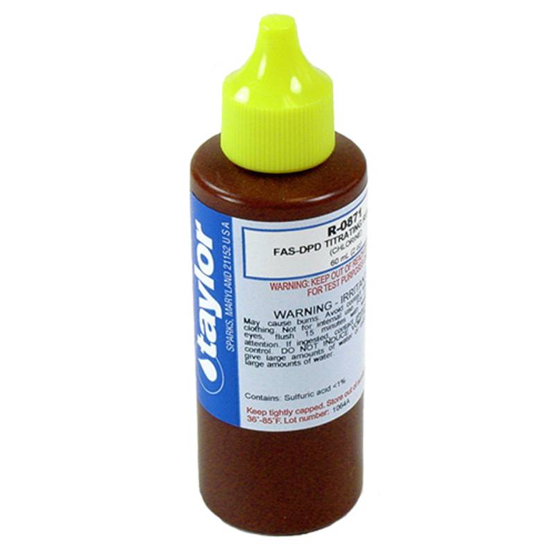Taylor Technologies R-0871-C Chlorine FAS-DPD Titrating Reagent 2oz Bottle