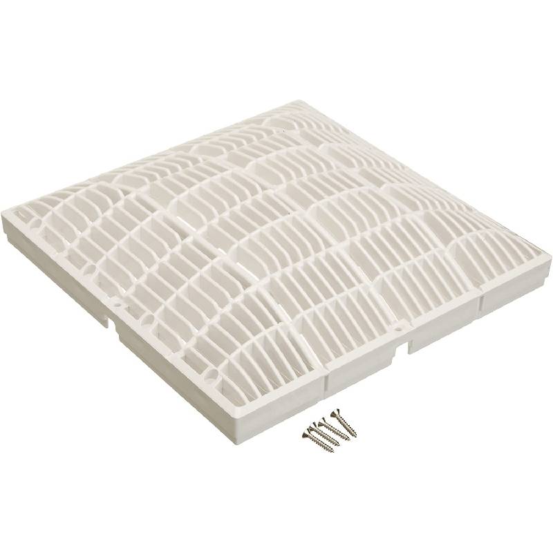 Waterway 640-4740 V 12 x12 White Flat Universal Grate 1