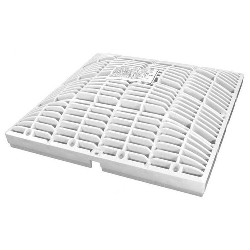 Waterway 640-4740 V 12 x12 White Flat Universal Grate