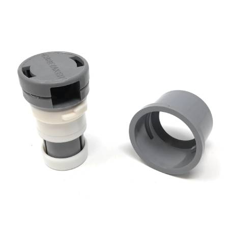 Caretaker 5-9-551A Light Gray Cleaning Head Less Nozzle With Collar And Cap 1