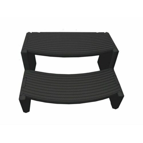 Life Essentials MSS070 19.7" x 16" Black Spa Step