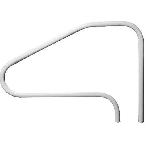Saftron RTD-448-W 48" White 4-Bend Return-To-Deck Figure 4 Grab Rail