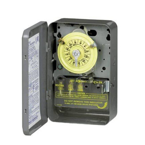 Intermatic T101R3 120V SPST Outdoor Mechanical Timer-Steel Box