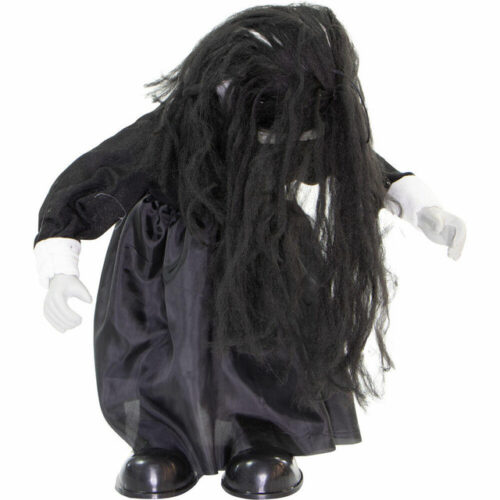 Haunted Hill Farm HHGIRL-2FLSA 26" Animated Standing Girl in Black Dress